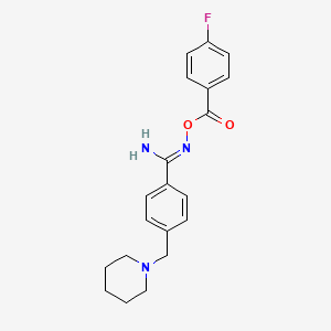 molecular formula C20H22FN3O2 B5884584 (Z)-[AMINO({4-[(PIPERIDIN-1-YL)METHYL]PHENYL})METHYLIDENE]AMINO 4-FLUOROBENZOATE 