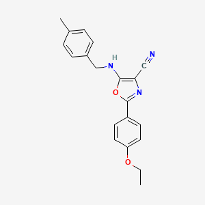 molecular formula C20H19N3O2 B5884643 2-(4-ETHOXYPHENYL)-5-{[(4-METHYLPHENYL)METHYL]AMINO}-1,3-OXAZOLE-4-CARBONITRILE 