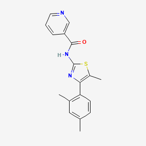 molecular formula C18H17N3OS B5884692 N-[4-(2,4-dimethylphenyl)-5-methyl-1,3-thiazol-2-yl]pyridine-3-carboxamide 