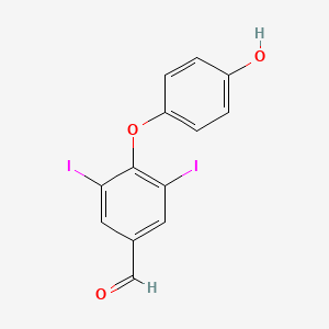 molecular formula C13H8I2O3 B588470 3,5-Diiodo Thyroaldehyde CAS No. 2828-49-1