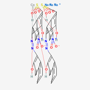molecular formula C40H26CoN6Na3O14S2+3 B588489 Cobaltate(3-), bis(3-hydroxy-4-((2-hydroxy-1-naphthalenyl)azo)-7-nitro-1-naphthalenesulfonato(3-))-, trisodium CAS No. 125378-89-4