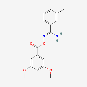 molecular formula C17H18N2O4 B5884922 (Z)-[AMINO(3-METHYLPHENYL)METHYLIDENE]AMINO 3,5-DIMETHOXYBENZOATE 