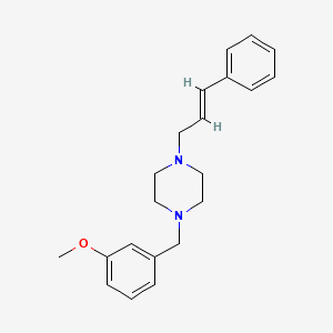 molecular formula C21H26N2O B5884925 1-(3-methoxybenzyl)-4-[(2E)-3-phenylprop-2-en-1-yl]piperazine 