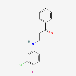 molecular formula C15H13ClFNO B5884945 3-(3-chloro-4-fluoroanilino)-1-phenylpropan-1-one 