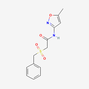 molecular formula C13H14N2O4S B5884995 N-(5-METHYL-1,2-OXAZOL-3-YL)-2-PHENYLMETHANESULFONYLACETAMIDE 