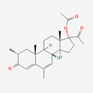 molecular formula C25H34O4 B588505 2alpha,6-Dimethyl-3,20-dioxopregna-4,6-dien-17-yl acetate CAS No. 907193-65-1