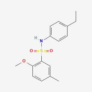 molecular formula C16H19NO3S B5885092 N-(4-ethylphenyl)-2-methoxy-5-methylbenzene-1-sulfonamide 