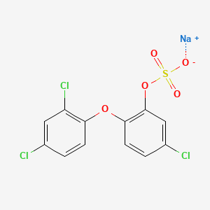 molecular formula C12H6Cl3NaO5S B588510 Sodium 5-chloro-2-(2,4-dichlorophenoxy)phenyl sulfate CAS No. 68508-18-9