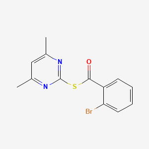 molecular formula C13H11BrN2OS B5885170 S-(4,6-dimethylpyrimidin-2-yl) 2-bromobenzenecarbothioate 