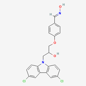 molecular formula C22H18Cl2N2O3 B5885178 1-(3,6-dichlorocarbazol-9-yl)-3-[4-[(E)-hydroxyiminomethyl]phenoxy]propan-2-ol 