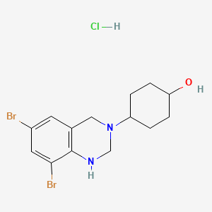 trans-4-(6,8-dibromo-1,2-dihydroquinazolin-3(4H)-yl)cyclohexanol hydrochloride