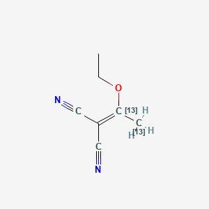 molecular formula C7H8N2O B588536 alpha-Cyano-beta-methyl-beta-ethoxyacrylonitrile-13C2 CAS No. 1391052-96-2