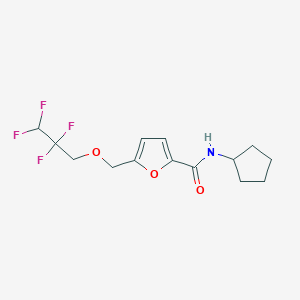 molecular formula C14H17F4NO3 B5885376 N~2~-CYCLOPENTYL-5-[(2,2,3,3-TETRAFLUOROPROPOXY)METHYL]-2-FURAMIDE 