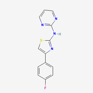 molecular formula C13H9FN4S B5885388 N-[4-(4-FLUOROPHENYL)-1,3-THIAZOL-2-YL]-N-(2-PYRIMIDINYL)AMINE 