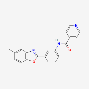 molecular formula C20H15N3O2 B5885431 N-[3-(5-methyl-1,3-benzoxazol-2-yl)phenyl]pyridine-4-carboxamide 