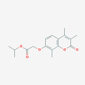 molecular formula C17H20O5 B5885441 ISOPROPYL ((3,4,8-TRIMETHYL-2-OXO-2H-CHROMEN-7-YL)OXY)ACETATE 
