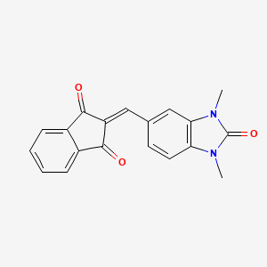molecular formula C19H14N2O3 B5885495 2-[(1,3-DIMETHYL-2-OXO-2,3-DIHYDRO-1H-1,3-BENZIMIDAZOL-5-YL)METHYLENE]-1H-INDENE-1,3(2H)-DIONE 