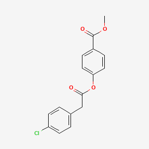 molecular formula C16H13ClO4 B5885507 methyl 4-{[(4-chlorophenyl)acetyl]oxy}benzoate 