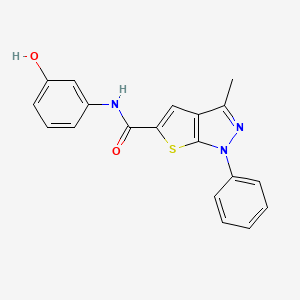 molecular formula C19H15N3O2S B5885556 N-(3-hydroxyphenyl)-3-methyl-1-phenyl-1H-thieno[2,3-c]pyrazole-5-carboxamide 