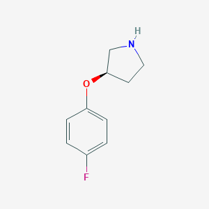 molecular formula C4H8ClF2NO2 B058856 2,2-Difluoro-3-(methylamino)propanoic acid hydrochloride CAS No. 1346597-54-3