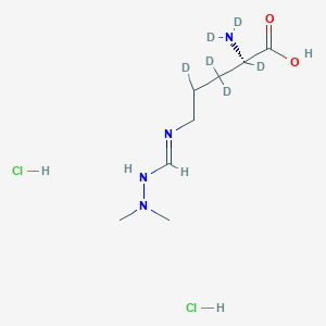 (2S)-2,3,3,4-tetradeuterio-2-(dideuterioamino)-5-[(2,2-dimethylhydrazinyl)methylideneamino]pentanoic acid;dihydrochloride