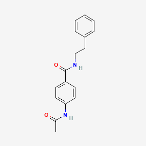 molecular formula C17H18N2O2 B5885664 4-Acetamido-N-(2-phenylethyl)benzamide 