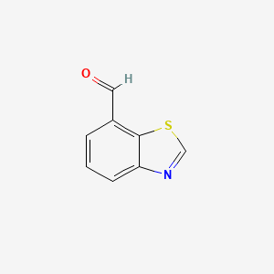 B588575 Benzo[d]thiazole-7-carbaldehyde CAS No. 144876-37-9