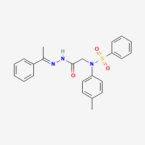 molecular formula C23H23N3O3S B5885758 N-(4-methylphenyl)-N-{2-oxo-2-[2-(1-phenylethylidene)hydrazino]ethyl}benzenesulfonamide 