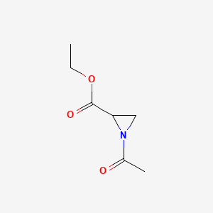 molecular formula C7H11NO3 B588579 Ethyl 1-acetylaziridine-2-carboxylate CAS No. 154073-47-9