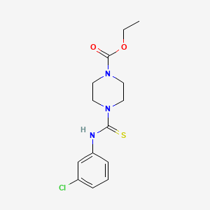 molecular formula C14H18ClN3O2S B5885810 Ethyl 4-[(3-chlorophenyl)carbamothioyl]piperazine-1-carboxylate 