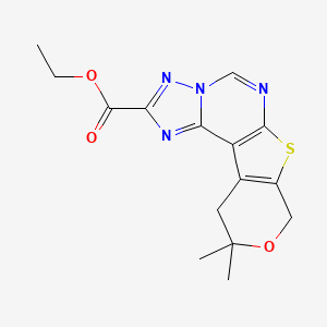 molecular formula C15H16N4O3S B5885880 ethyl 14,14-dimethyl-13-oxa-10-thia-3,5,6,8-tetrazatetracyclo[7.7.0.02,6.011,16]hexadeca-1(9),2,4,7,11(16)-pentaene-4-carboxylate 