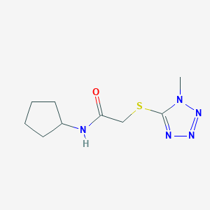 molecular formula C9H15N5OS B5885914 N~1~-CYCLOPENTYL-2-[(1-METHYL-1H-1,2,3,4-TETRAAZOL-5-YL)SULFANYL]ACETAMIDE 