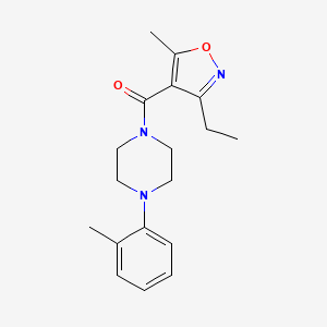 molecular formula C18H23N3O2 B5886021 Methanone, (3-ethyl-5-methyl-4-isoxazolyl)[4-(2-methylphenyl)-1-piperazinyl]- 