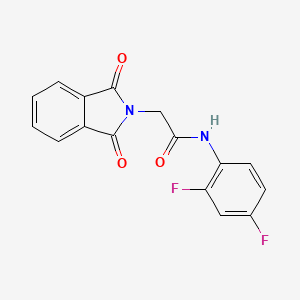 molecular formula C16H10F2N2O3 B5886043 N-(2,4-DIFLUOROPHENYL)-2-(1,3-DIOXO-2,3-DIHYDRO-1H-ISOINDOL-2-YL)ACETAMIDE 