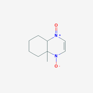 molecular formula C9H14N2O2 B588615 4a-methyl-4-oxido-6,7,8,8a-tetrahydro-5H-quinoxalin-1-ium 1-oxide CAS No. 152860-40-7