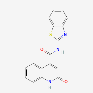molecular formula C17H11N3O2S B5886177 N-1,3-benzothiazol-2-yl-2-oxo-1,2-dihydro-4-quinolinecarboxamide 