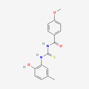molecular formula C16H16N2O3S B5886209 N-[(2-hydroxy-5-methylphenyl)carbamothioyl]-4-methoxybenzamide 