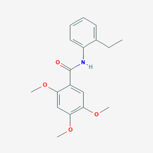 molecular formula C18H21NO4 B5886226 N-(2-ethylphenyl)-2,4,5-trimethoxybenzamide 