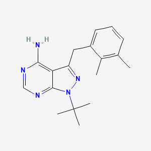 molecular formula C18H23N5 B588625 4-Amino-1-tert-butyl-3-(2,3-dimethylbenzyl)pyrazolo[3,4-d]pyrimidine CAS No. 956026-24-7