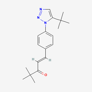 molecular formula C19H25N3O B5886264 1-[4-(5-tert-butyl-1H-1,2,3-triazol-1-yl)phenyl]-4,4-dimethyl-1-penten-3-one 