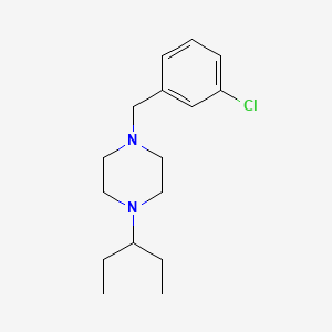 molecular formula C16H25ClN2 B5886280 1-(3-Chlorobenzyl)-4-(pentan-3-yl)piperazine CAS No. 6033-67-6