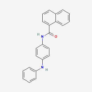 molecular formula C23H18N2O B5886294 N-(4-anilinophenyl)naphthalene-1-carboxamide 