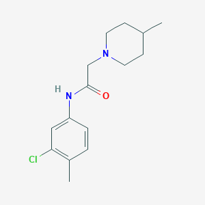 molecular formula C15H21ClN2O B5886314 N-(3-chloro-4-methylphenyl)-2-(4-methylpiperidin-1-yl)acetamide 