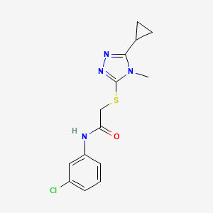 molecular formula C14H15ClN4OS B5886383 N-(3-chlorophenyl)-2-[(5-cyclopropyl-4-methyl-4H-1,2,4-triazol-3-yl)sulfanyl]acetamide 
