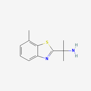 molecular formula C11H14N2S B588641 2-(7-Methylbenzo[d]thiazol-2-yl)propan-2-amine CAS No. 157763-36-5