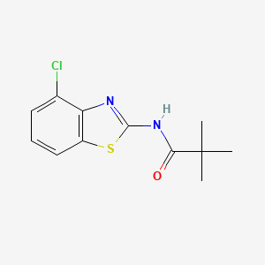 molecular formula C12H13ClN2OS B5886427 N-(4-chloro-1,3-benzothiazol-2-yl)-2,2-dimethylpropanamide 