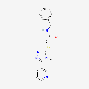 molecular formula C17H17N5OS B5886487 N-BENZYL-2-{[4-METHYL-5-(3-PYRIDINYL)-4H-1,2,4-TRIAZOL-3-YL]SULFANYL}ACETAMIDE 