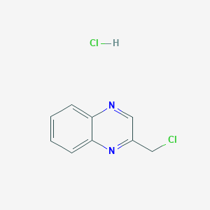 molecular formula C9H8Cl2N2 B588652 2-(Chloromethyl)quinoxaline hydrochloride CAS No. 1955553-97-5
