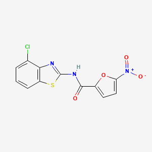 molecular formula C12H6ClN3O4S B5886528 N-(4-chloro-1,3-benzothiazol-2-yl)-5-nitrofuran-2-carboxamide 