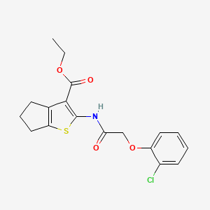 molecular formula C18H18ClNO4S B5886531 ethyl 2-[2-(2-chlorophenoxy)acetamido]-4H,5H,6H-cyclopenta[b]thiophene-3-carboxylate 